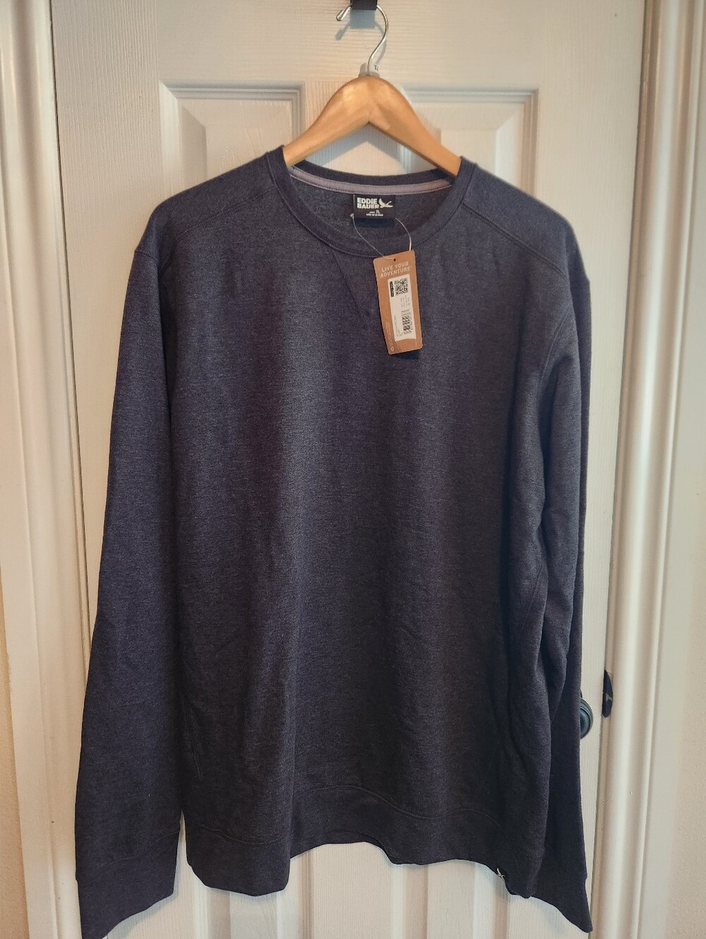 Eddie Bauer Pullover Sweater Everyday Crew Size TL Gray NWT
